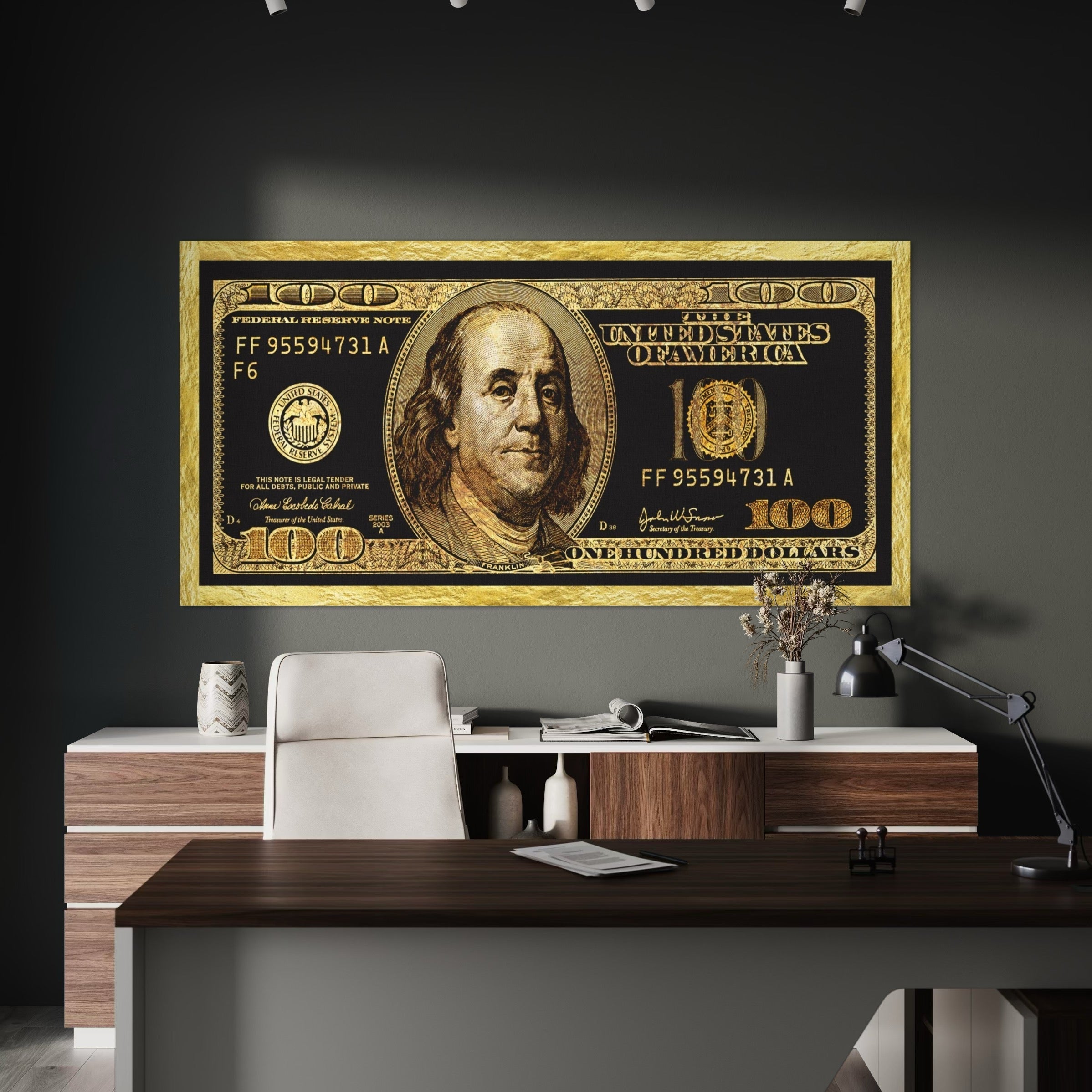 Maak van Je Muur een Kunstwerk met Onze Dollar Bill en Creditcard Plexiglas Wandschilderijen
