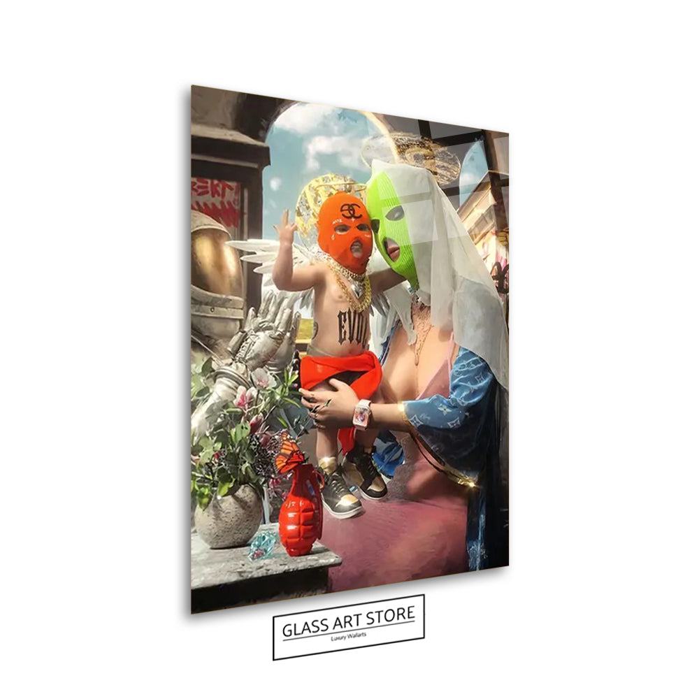 Wandkunst für Mutter und Sohn