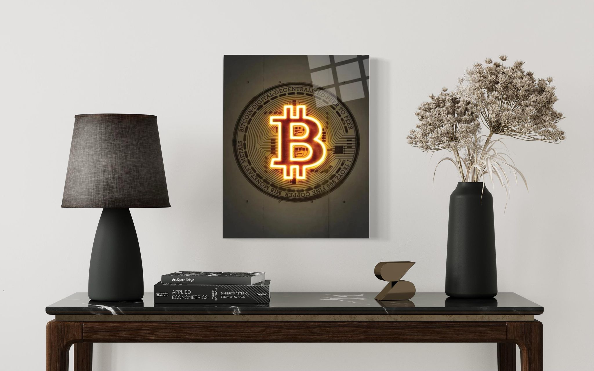 Bitcoin-Wandkunst – Glaskunstgeschäft