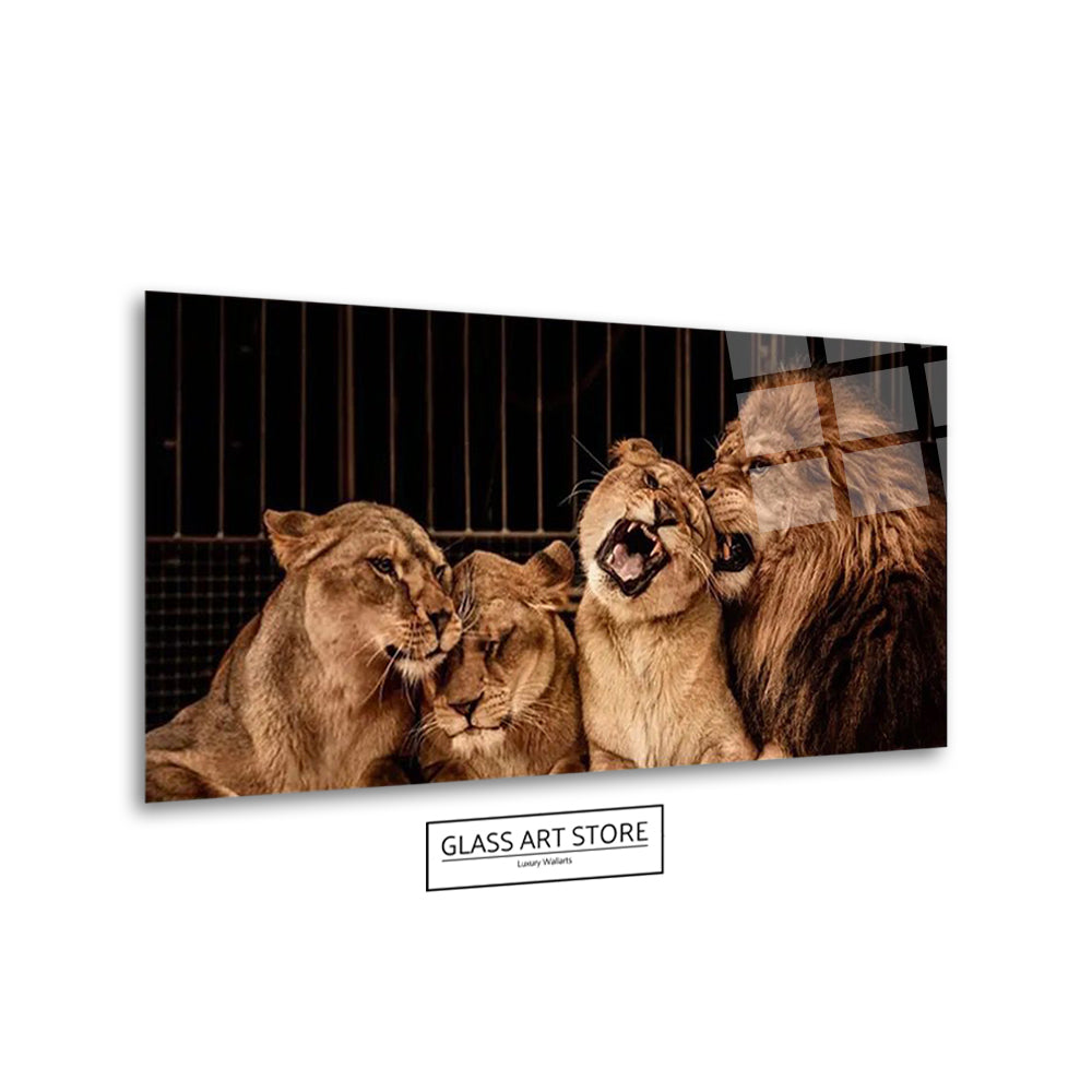 Happy Lion Family Wall Art
