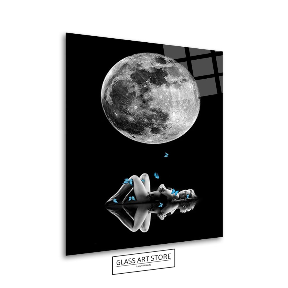 Mond & Schmetterlinge Wandkunst