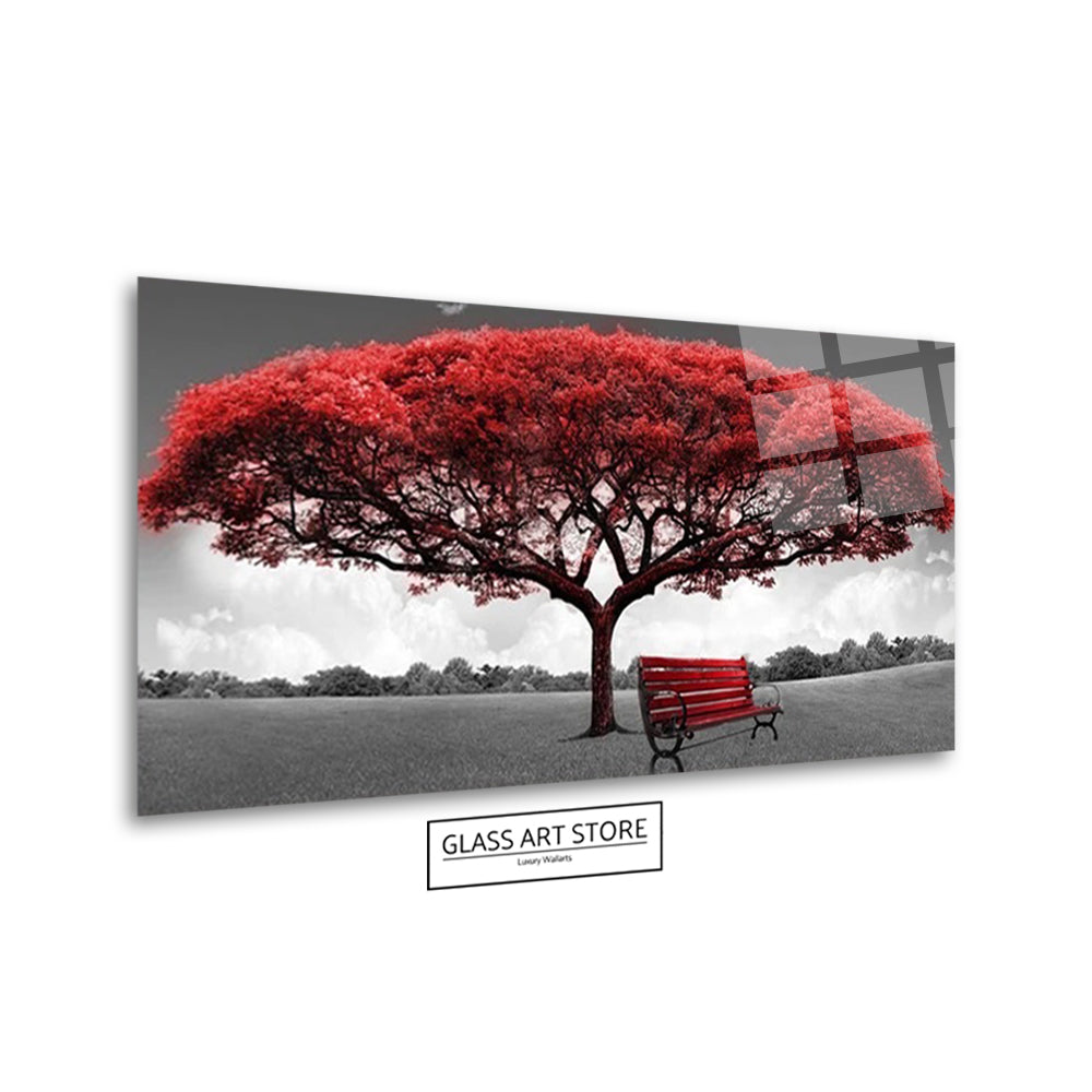 Red Tree Wall Art