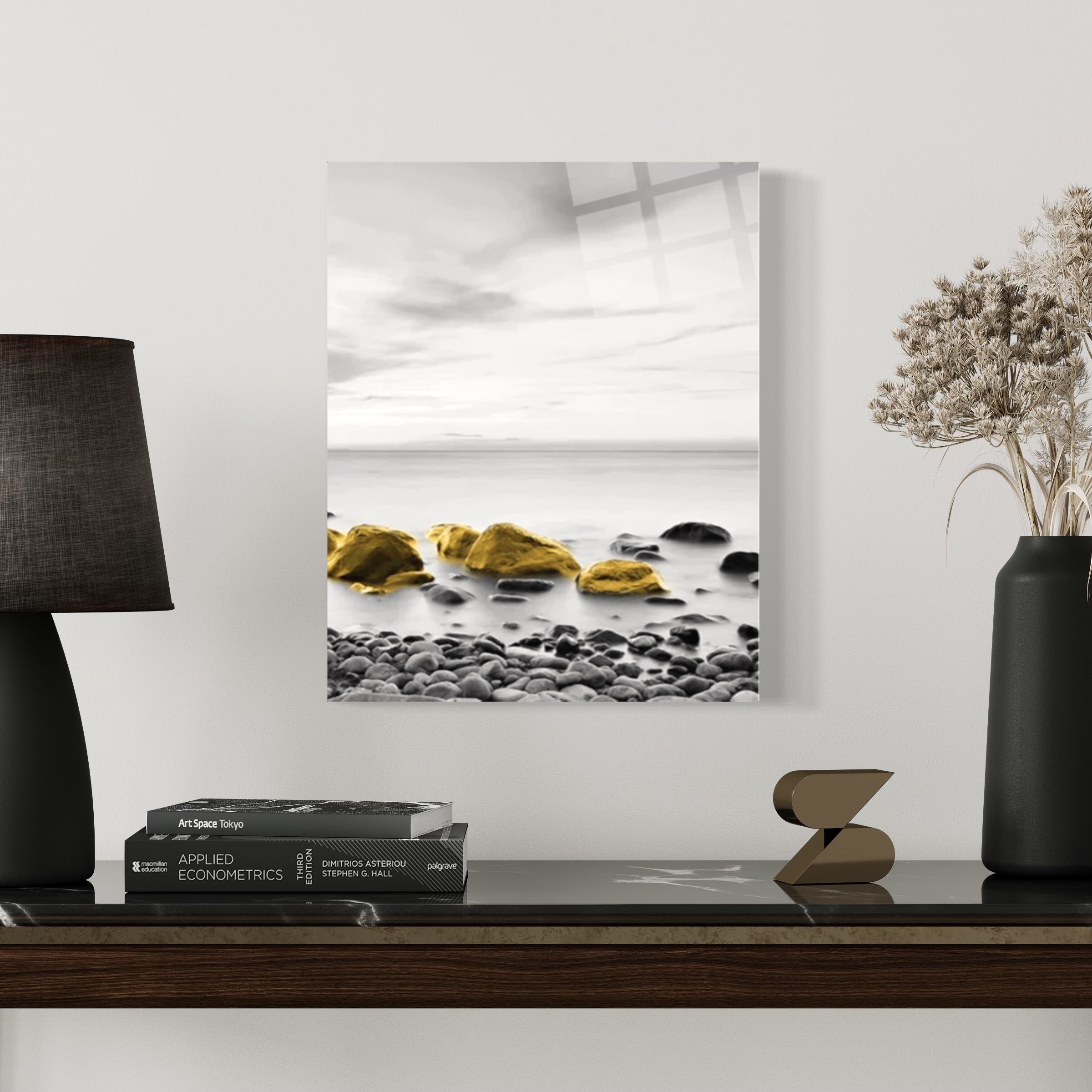 Goldene Felsen-Wandkunst