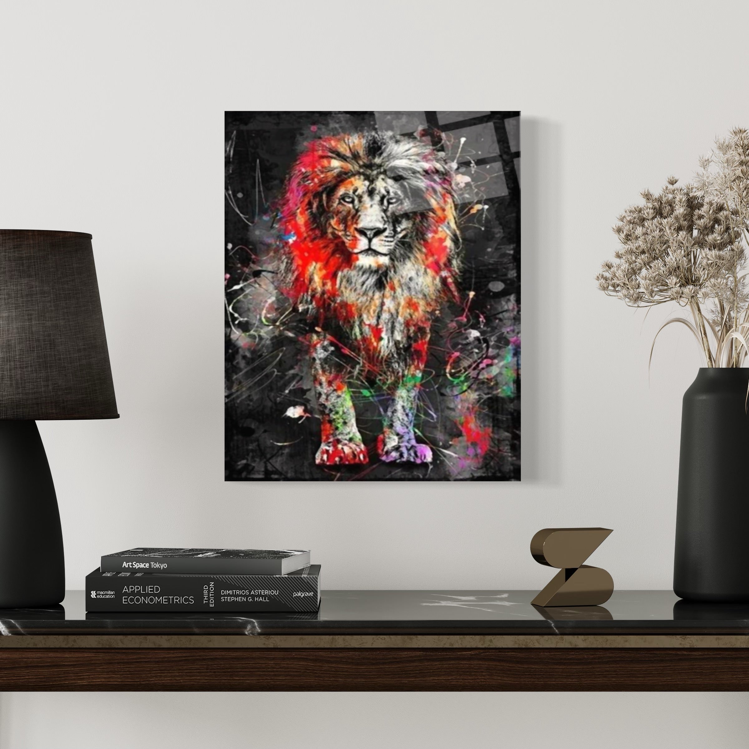 Löwe abstrakte Wandkunst