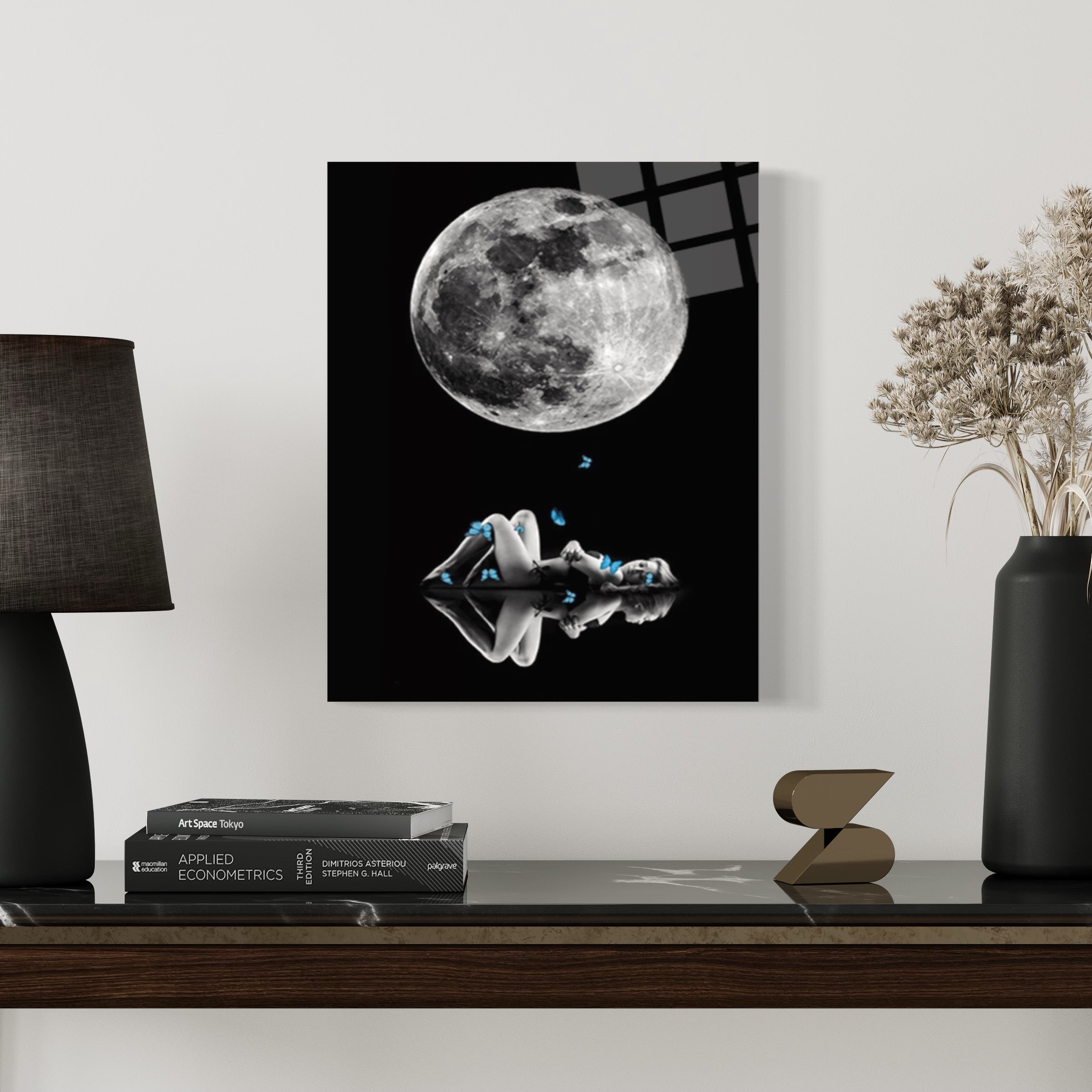 Mond & Schmetterlinge Wandkunst