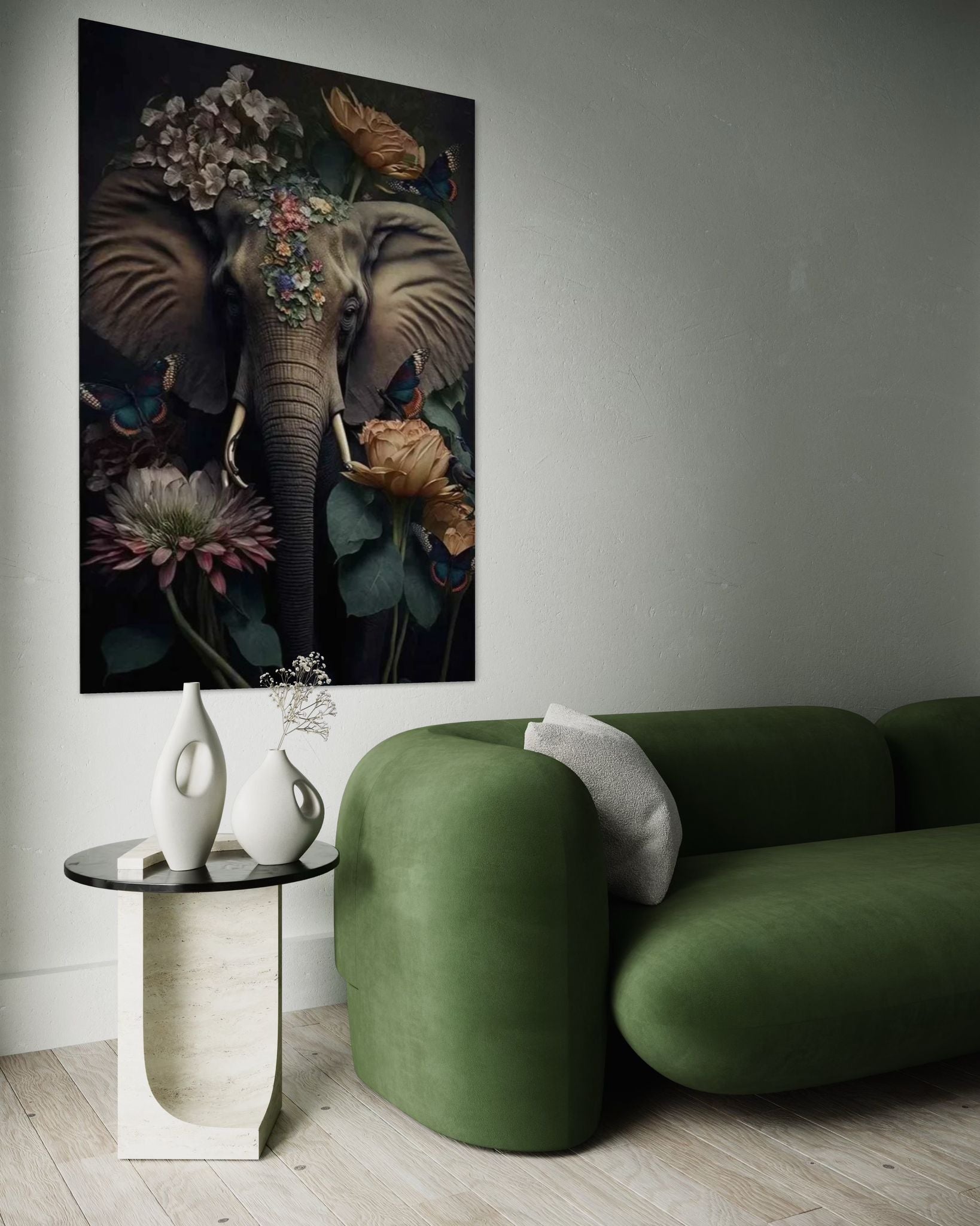 Blumiger Elefant