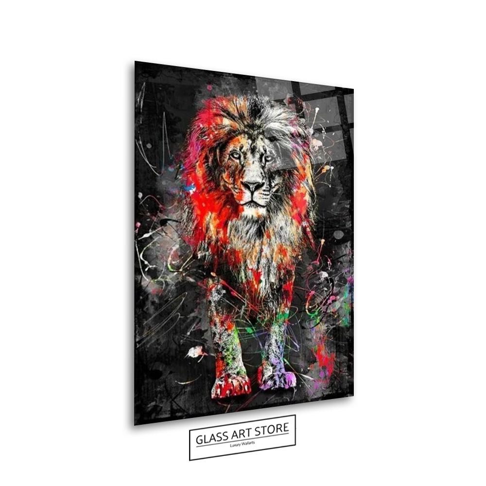 Löwe abstrakte Wandkunst