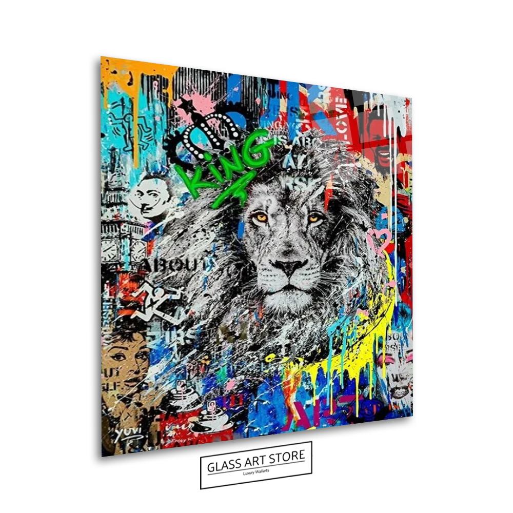 Lion Graffiti Wall Art