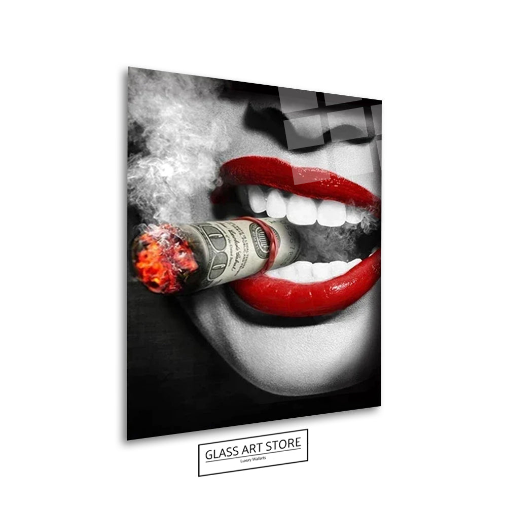 Lips Cigar Wall Art