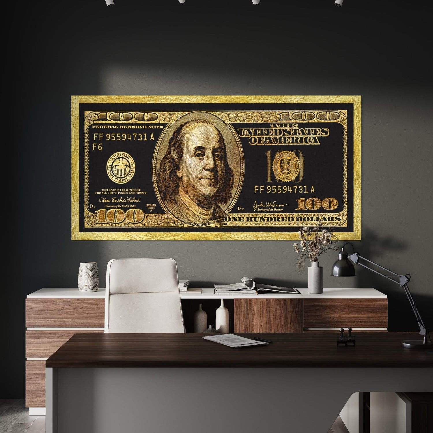Maak van Je Muur een Kunstwerk met Onze Dollar Bill en Creditcard Plexiglas Wandschilderijen