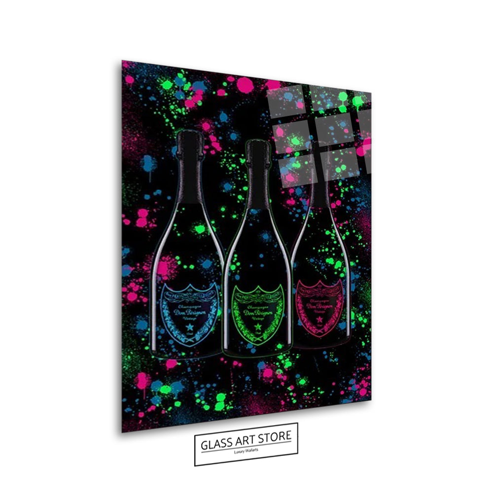 Schwarze Champagnerflaschen – Glaskunstgeschäft