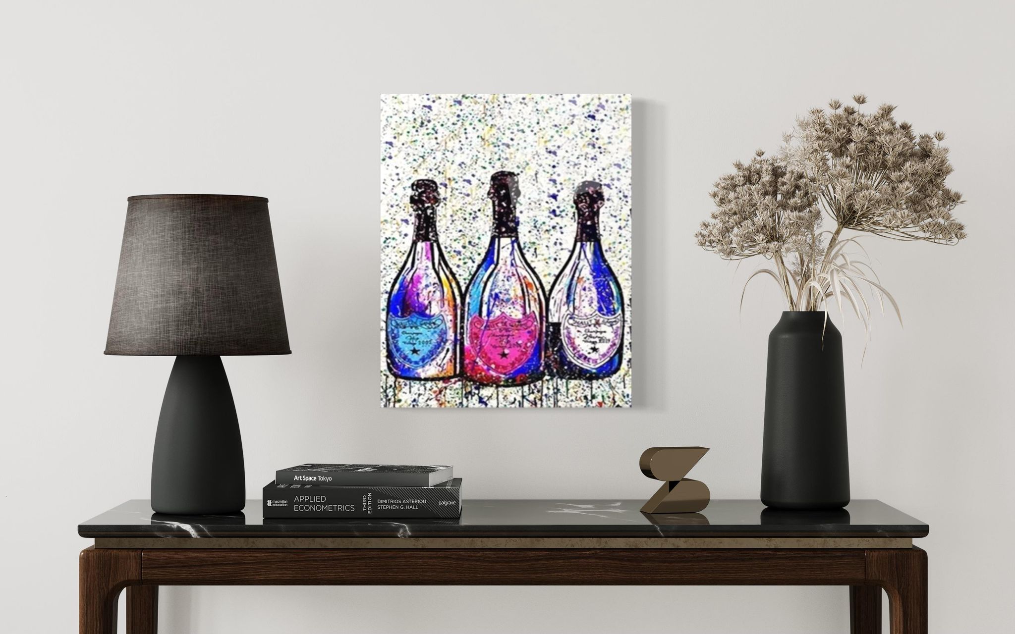 Abstract Bottles Champagne - Glass Art Store