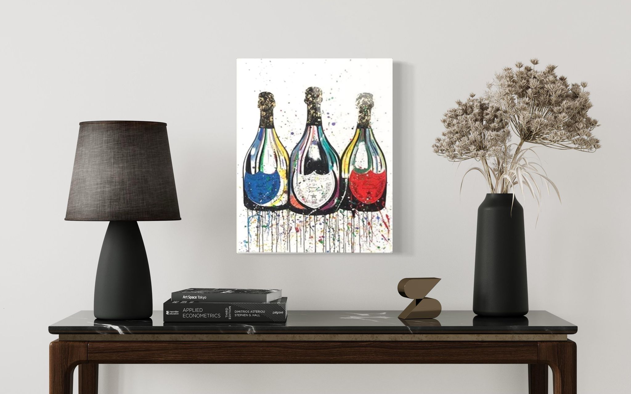 Abstract Champagne Bottles 2 - Glass Art Store