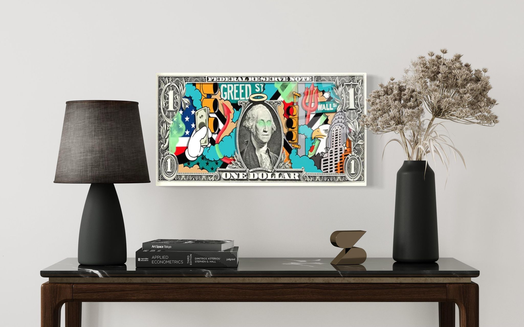 Dollar-Schein-Wandkunst