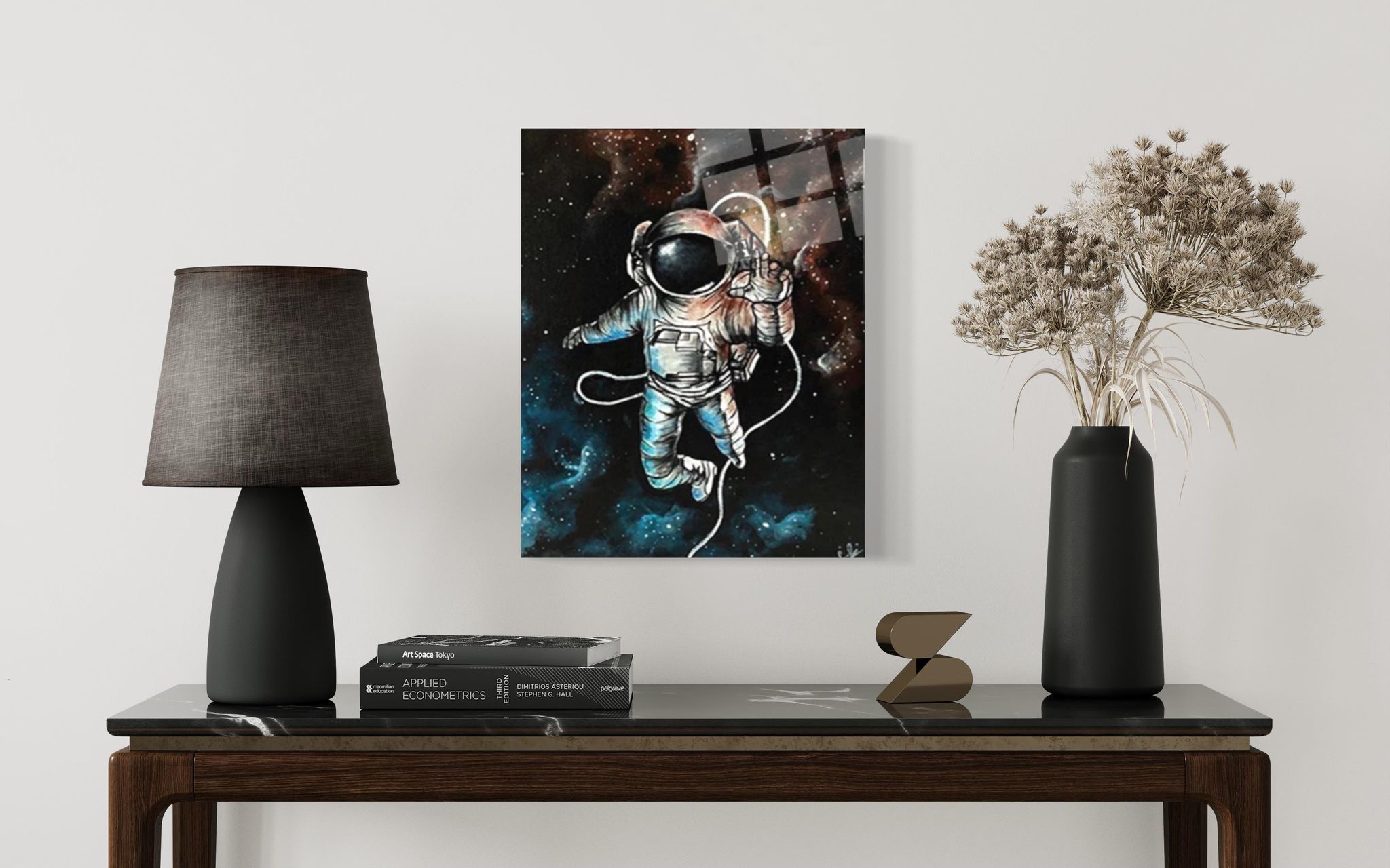 Wandkunst „Astronaut Drifting Away“ – Glaskunstgeschäft
