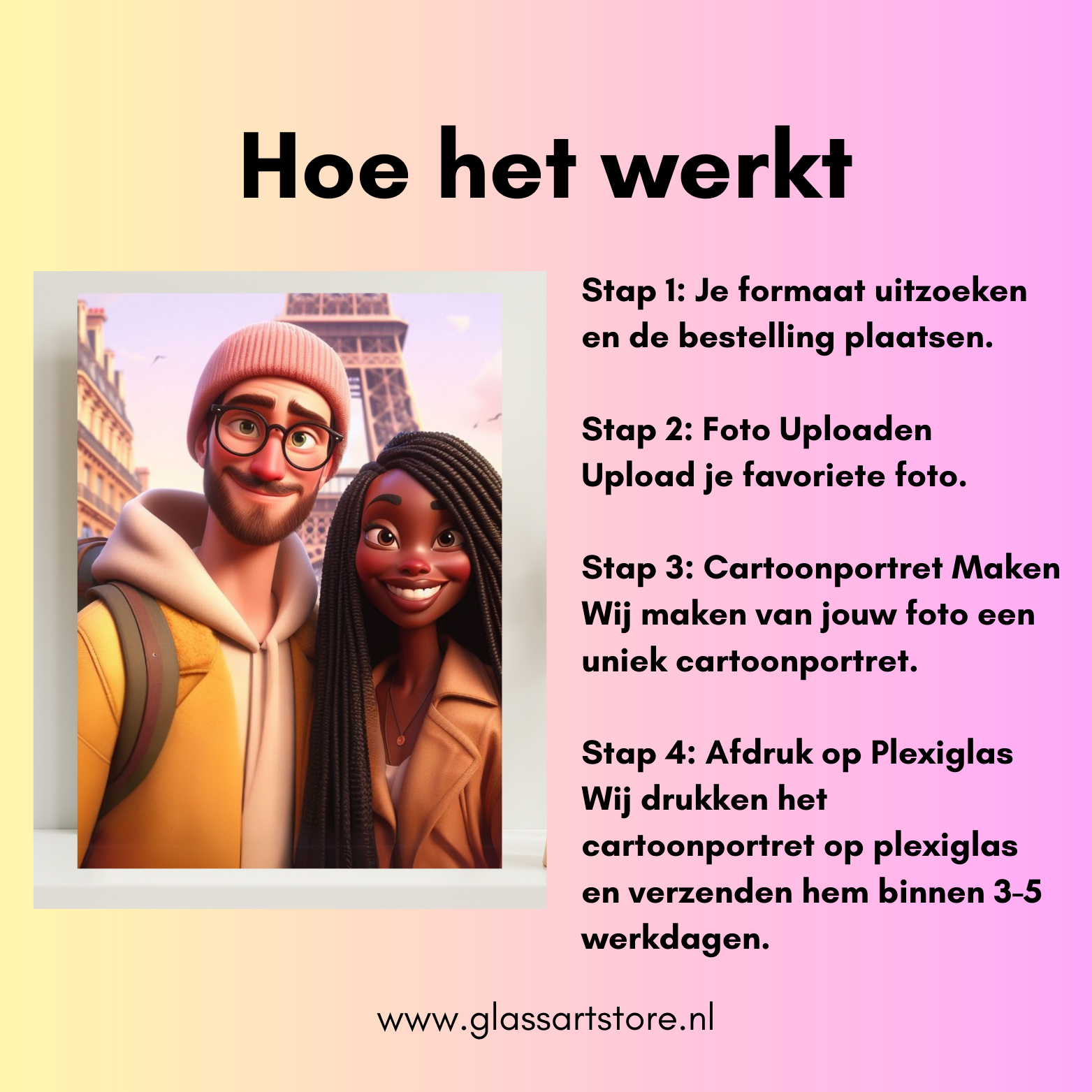 Gepersonaliseerde Cartoon op plexiglas
