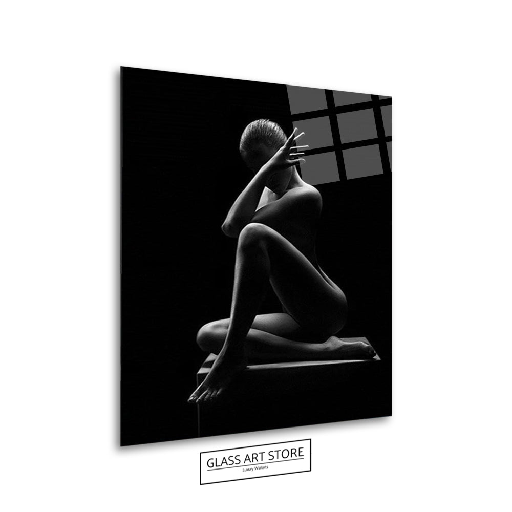 Künstlerische Frau dunkle Wandkunst – Glaskunstgeschäft
