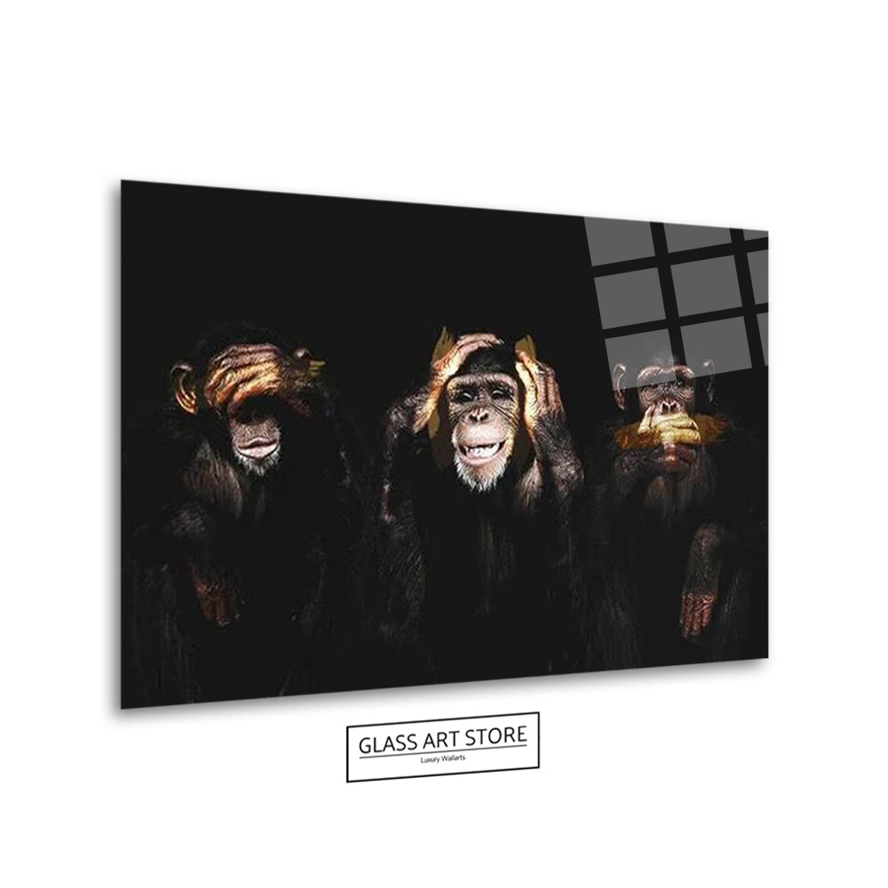 The Three Monkeys - Glass Art Store