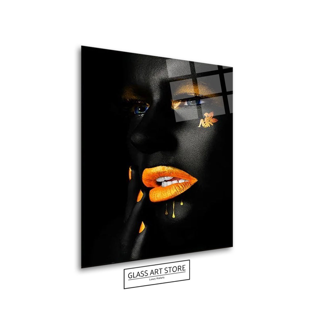 Woman Golden Butterfly Wall Art