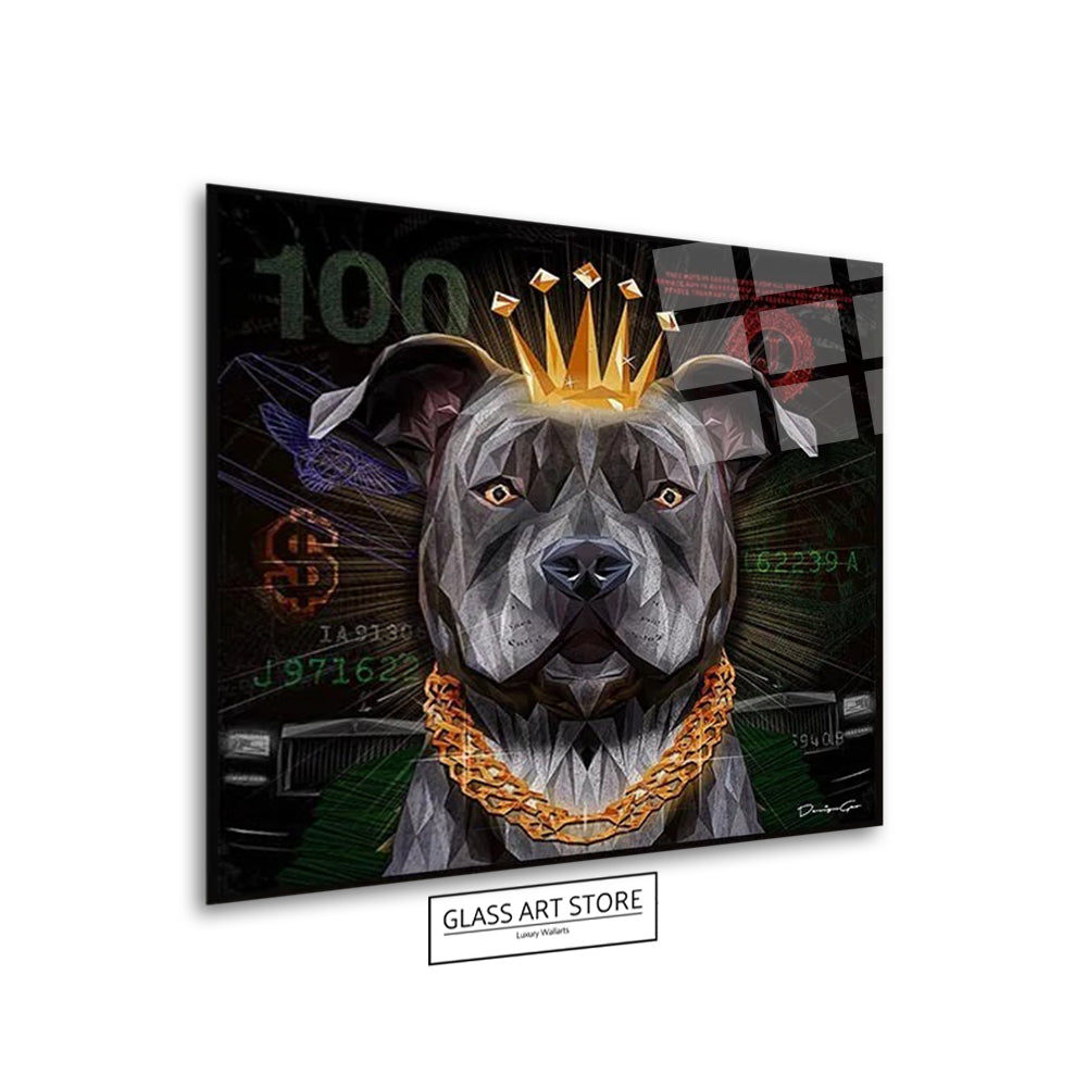 Pitbull King Wall Art