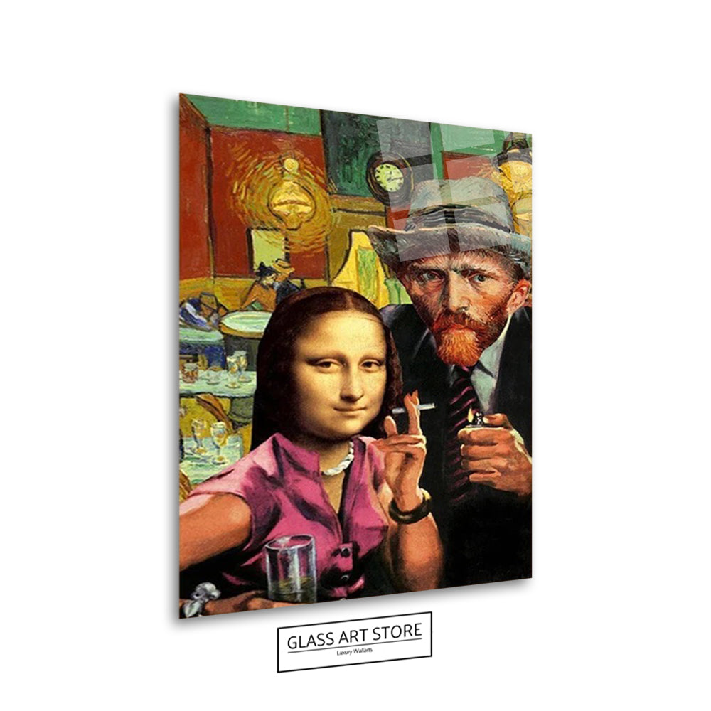 Mona Lisa und Van Gogh 2 Wandkunst