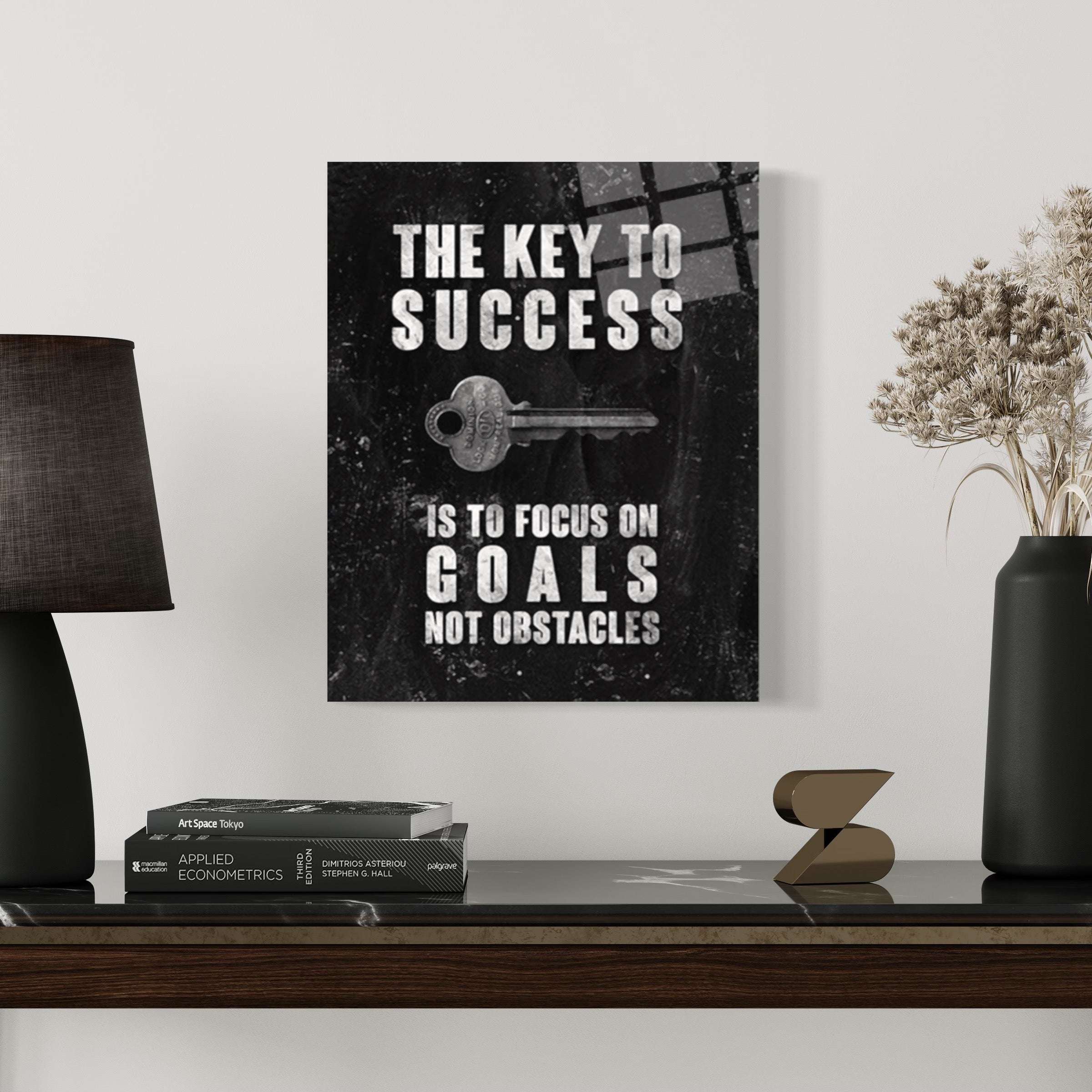Key To Success Quote Wall Art - Glass Art Store