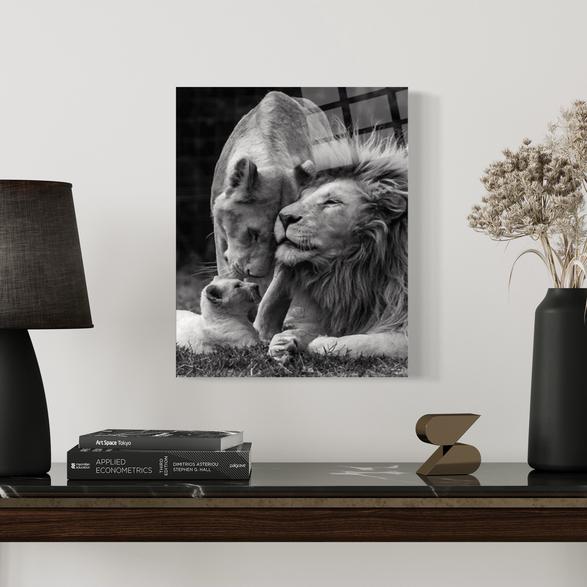 Lion Lioness & Cub Wall Art