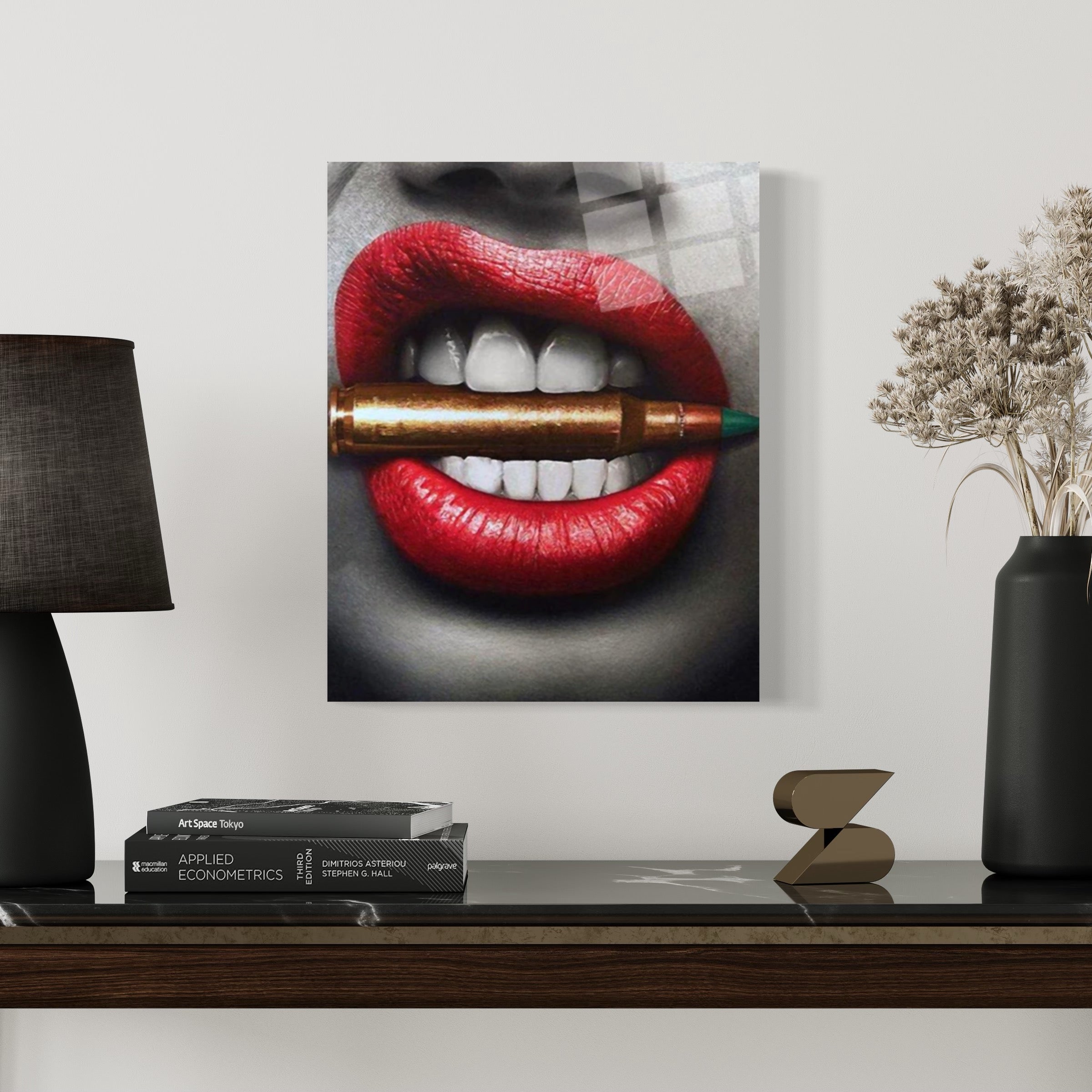 Lippen-Kugel-Wand-Kunst