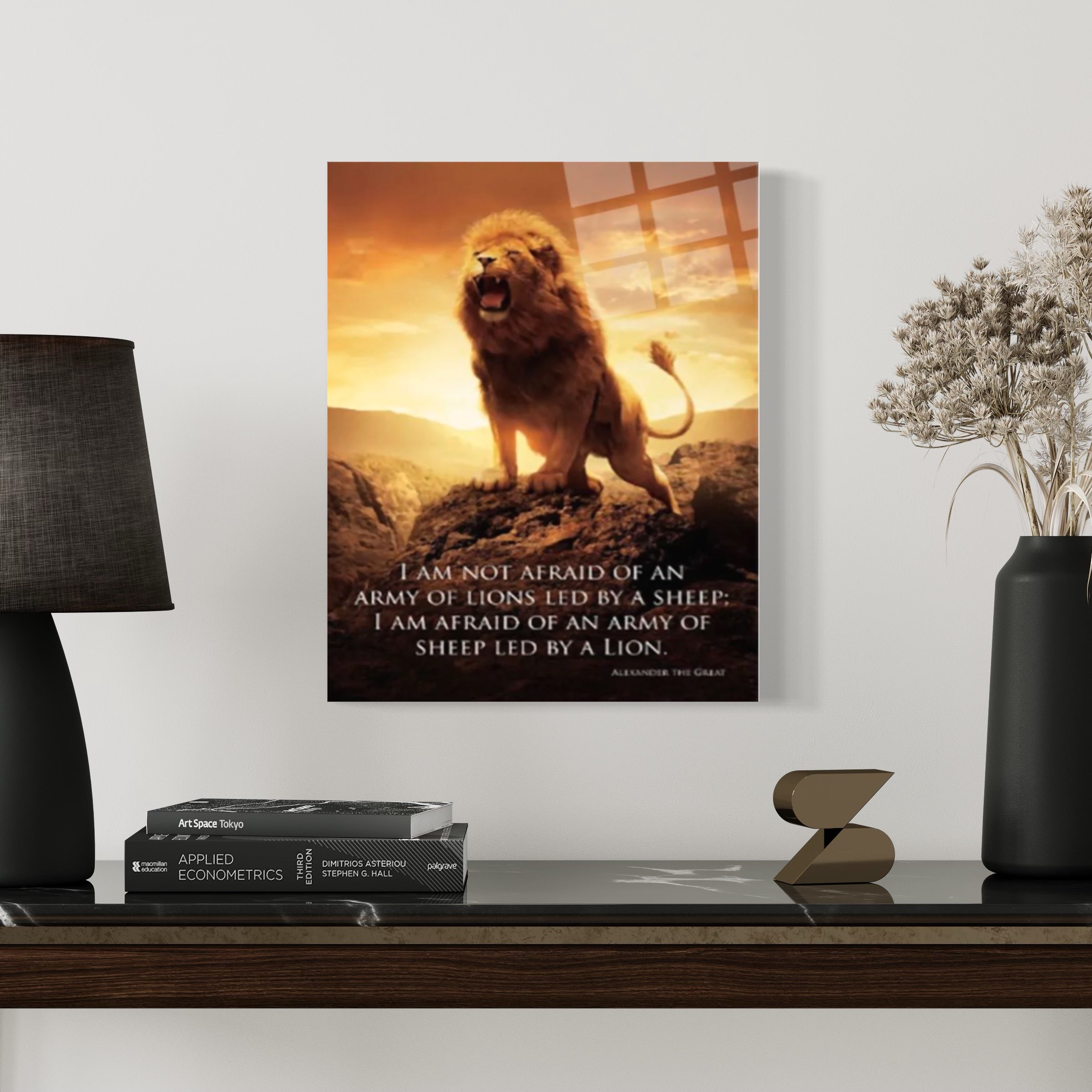 Not Afraid Lion Quote Wall Art