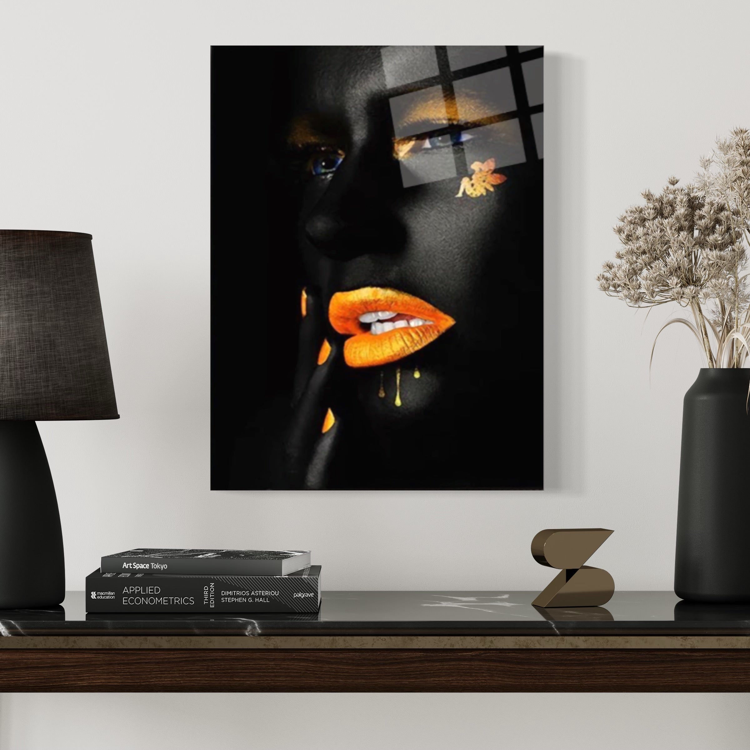 Woman Golden Butterfly Wall Art