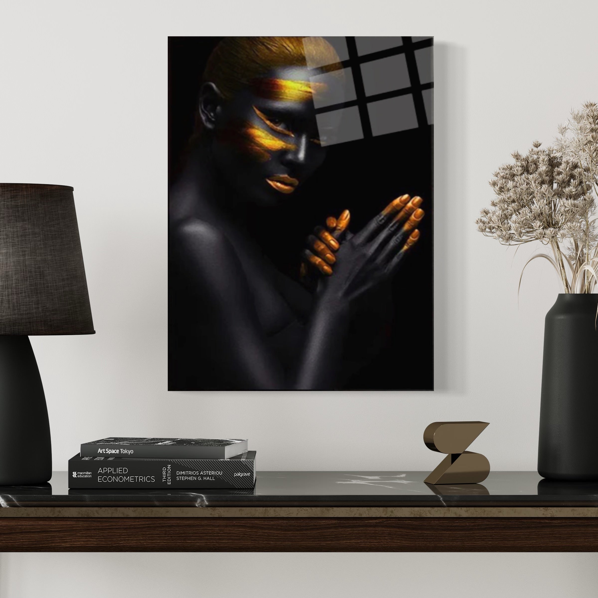 Woman Golden Make Up Wall Art