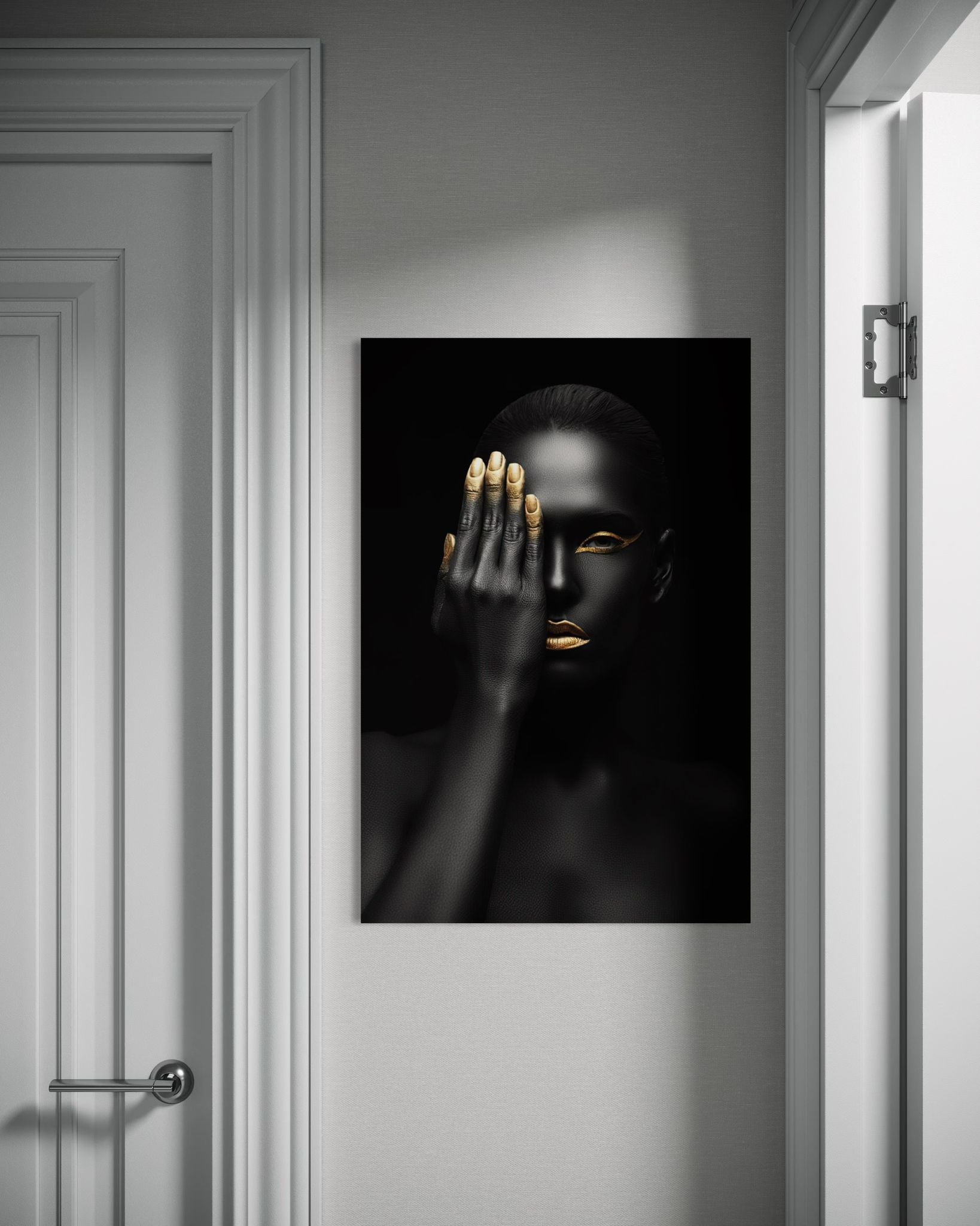 Woman Golden Fingers