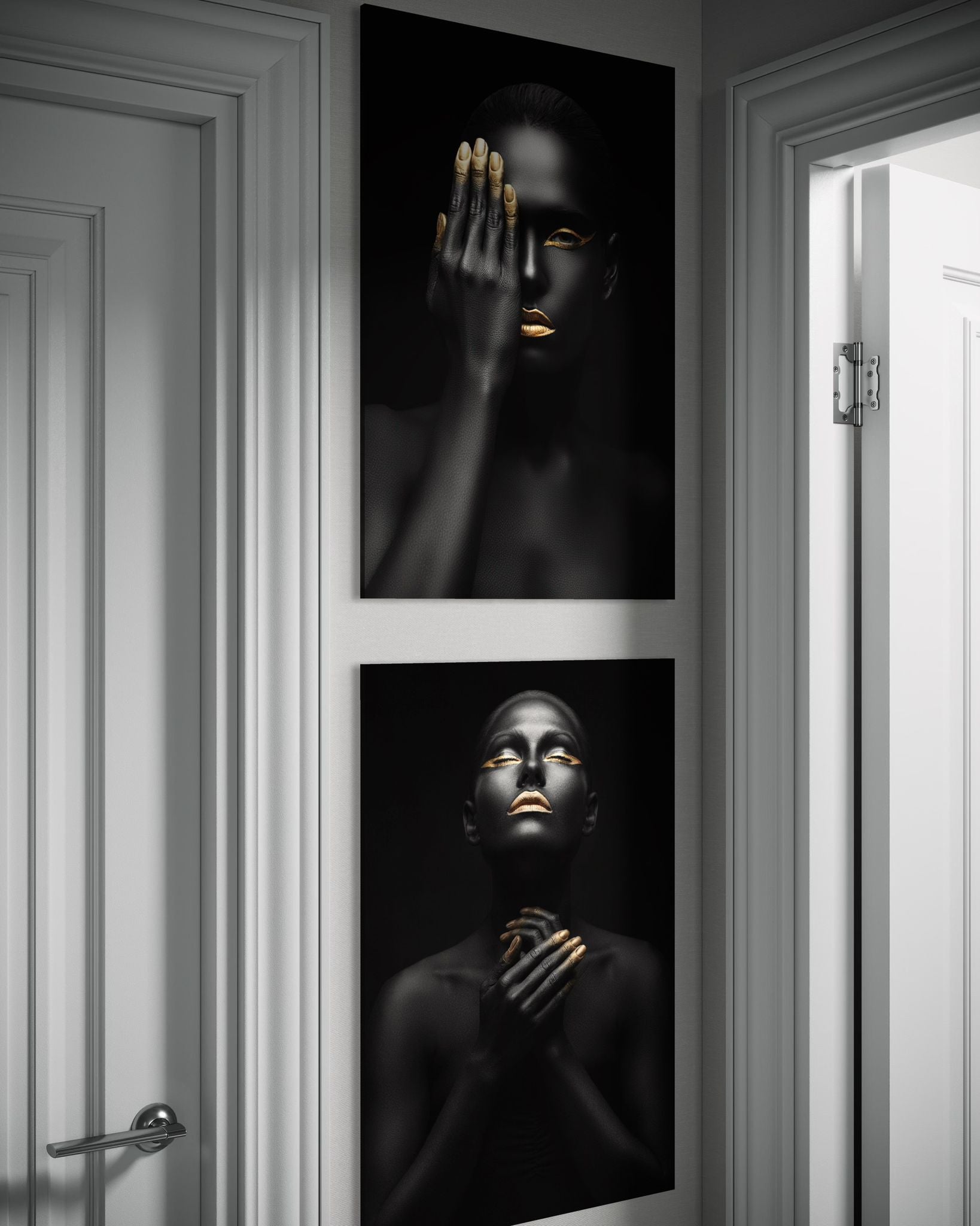 Woman Golden Fingers
