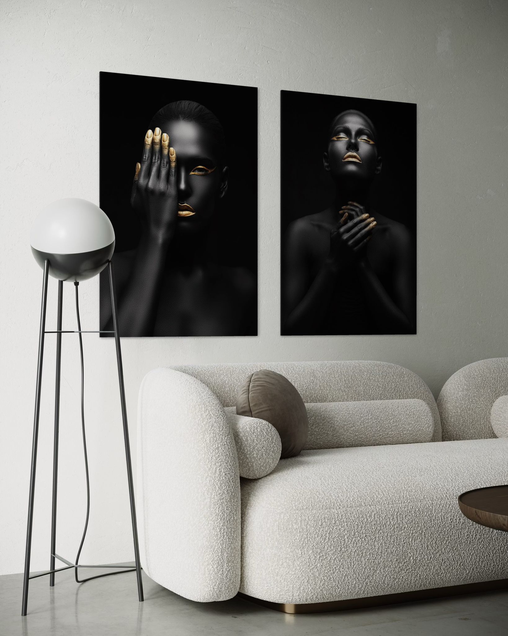 Woman Golden Fingers