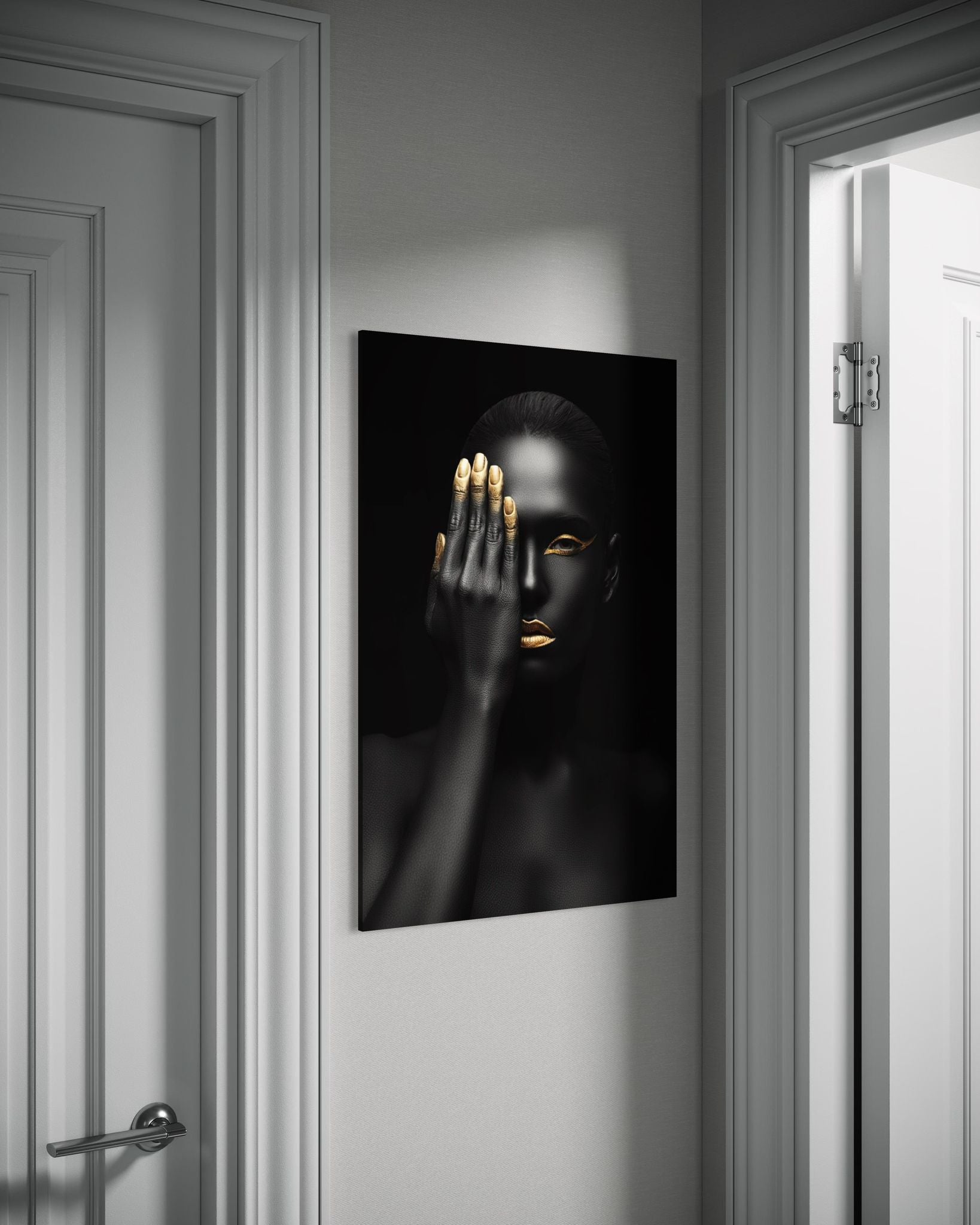 Woman Golden Fingers