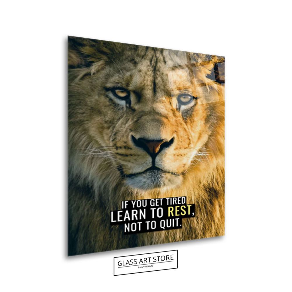If You Get Tired Lion Quote Wall Art
