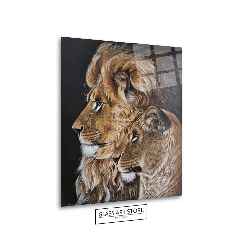 Lion & Lioness Wall Art