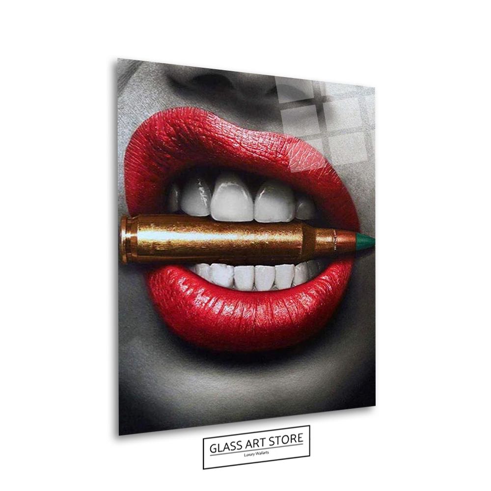 Lippen-Kugel-Wand-Kunst
