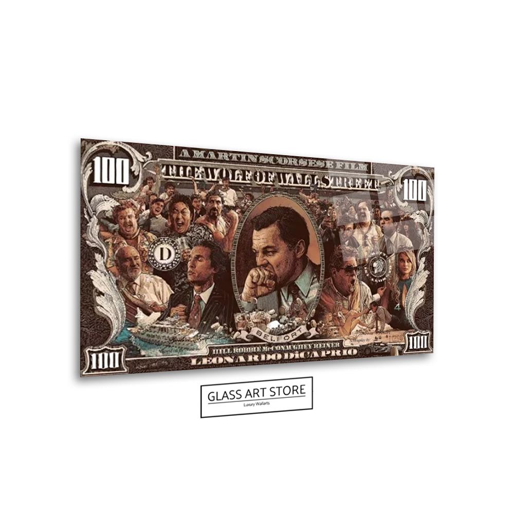 Löwe-Dollar-Schein-Wandkunst
