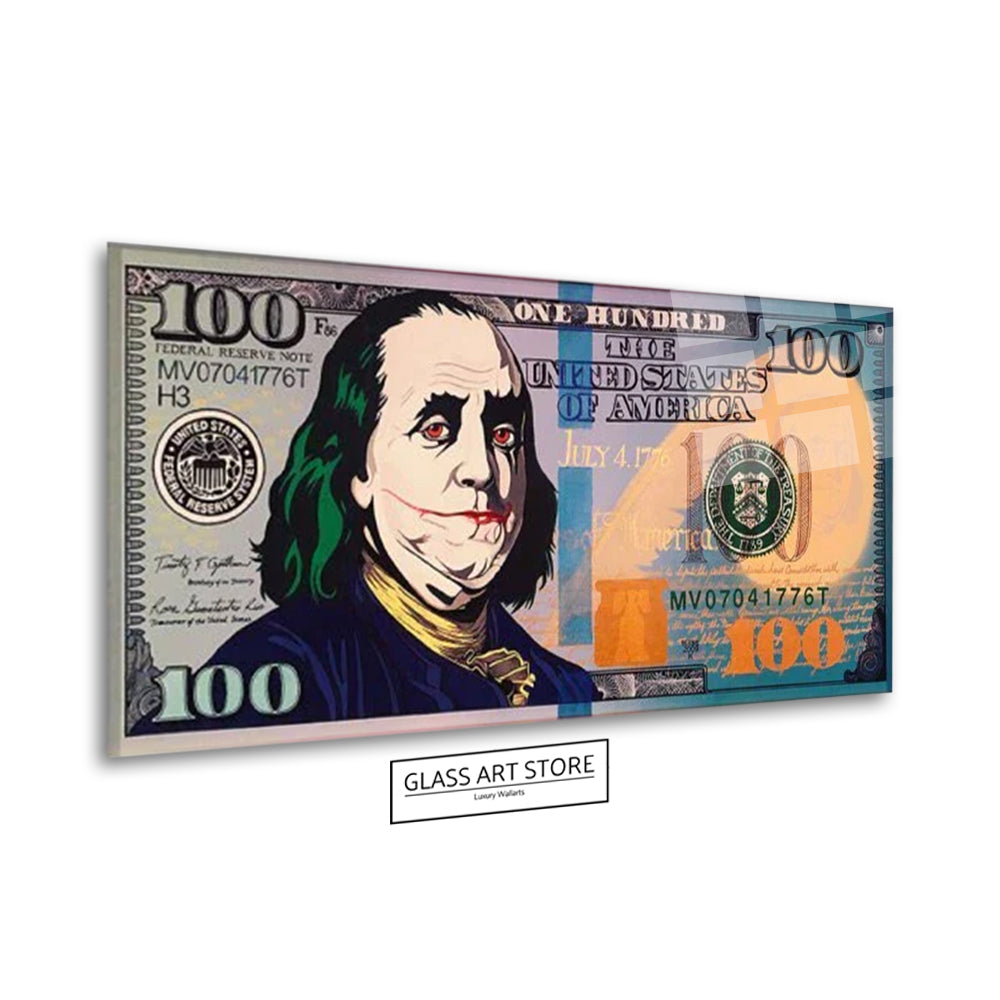 Dollar Bill 100 Joker Wandkunst