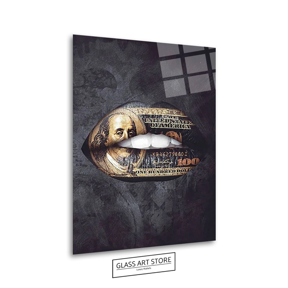 Dollar Lippen Wandkunst